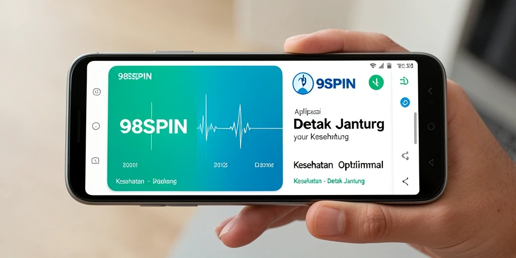 Antarmuka aplikasi Detak Jantung 98SPIN yang informatif.