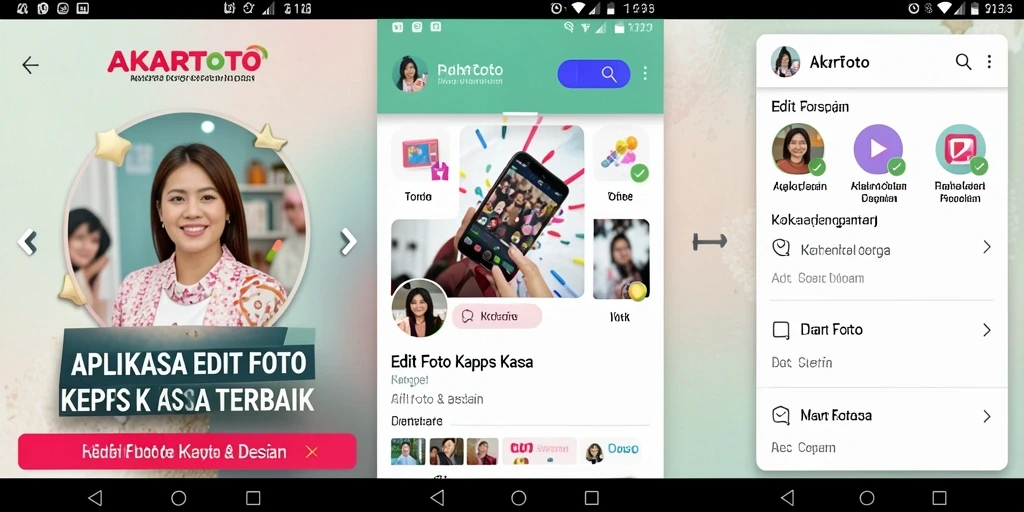 Antarmuka pengguna aplikasi AKARTOTO yang intuitif dan menarik.