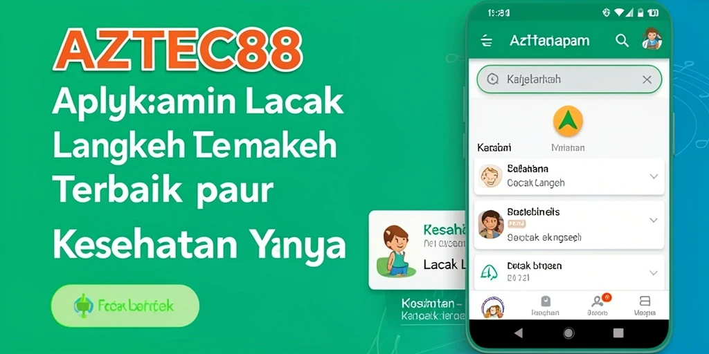 Tampilan antarmuka utama AZTEC88 yang menampilkan fungsi Lacak Langkah.