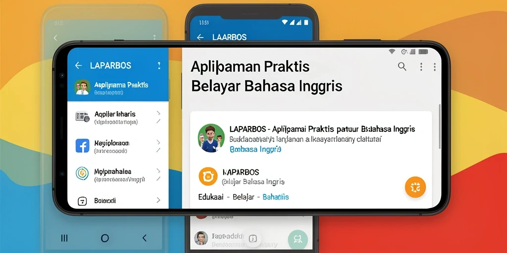 Tampilan antarmuka LAPARBOS untuk Belajar Bahasa Inggris.