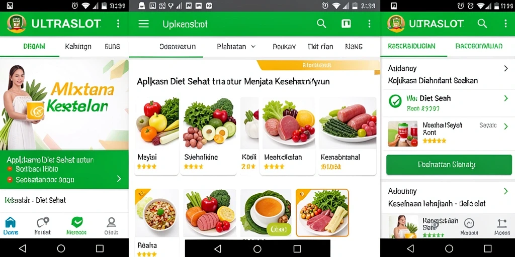 Antarmuka aplikasi ULTRASLOT yang menarik dan informatif.
