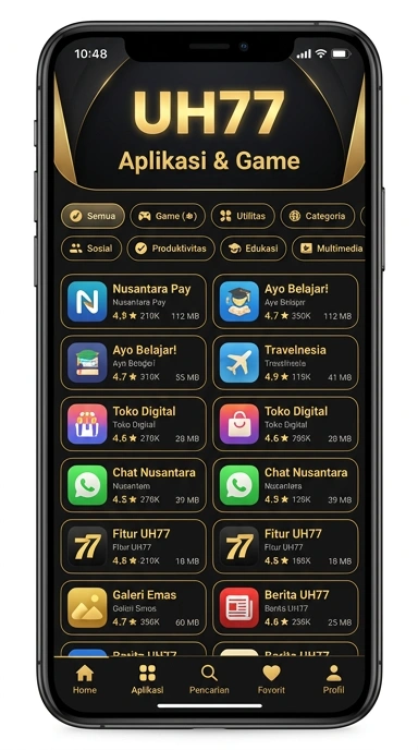 Tampilan katalog aplikasi uh77