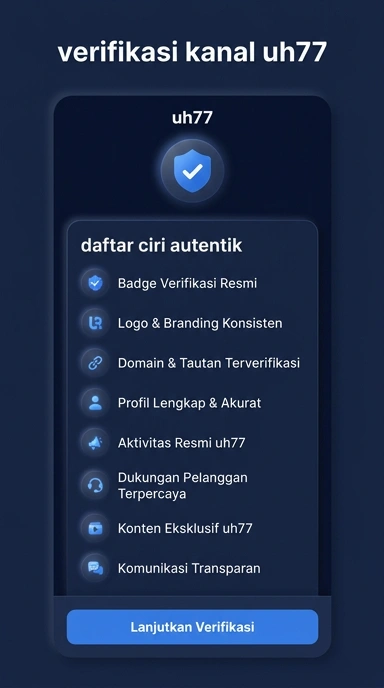 Tampilan kanal resmi uh77